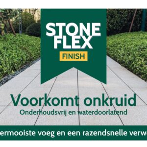 Stoneflex Finish 12,5 kg – voegmortel kleur donkergrijs – waterdoorlatende voeg – voeg bestrating – voeg keramische tegel